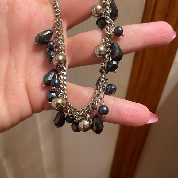 Gorgeous blue and silver necklace and earring set - Picture 3 of 3